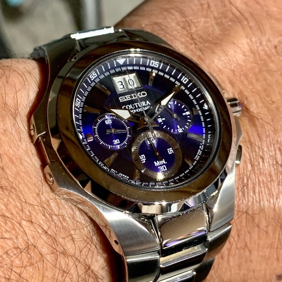 New Seiko Coutura Chronograph Marine Blue Dial - Picture 8 of 9